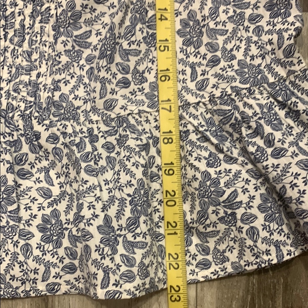 ANA NWT Blue Floral Women's Baby Doll Flutter Sleeve Top - Picture 12 of 12